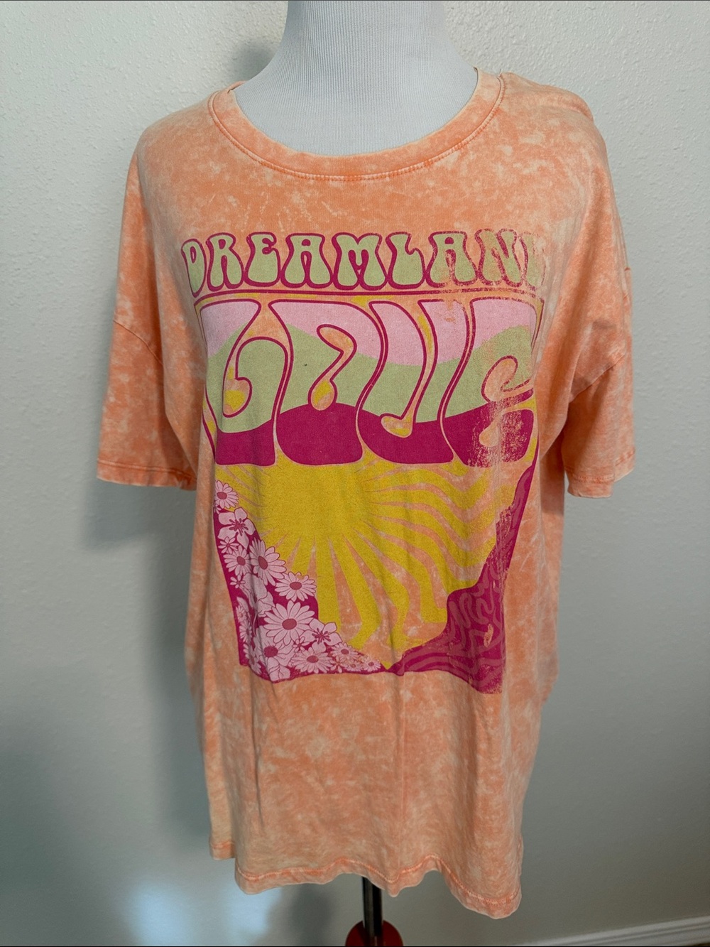wild fable Peach Tie-Dye 'Dreamland' Graphic Short Sleeve Tee